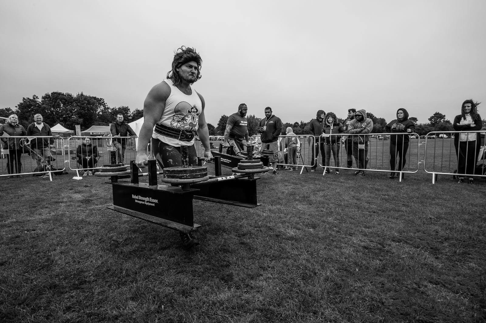 Leo Rogers competing in a strongman competition
