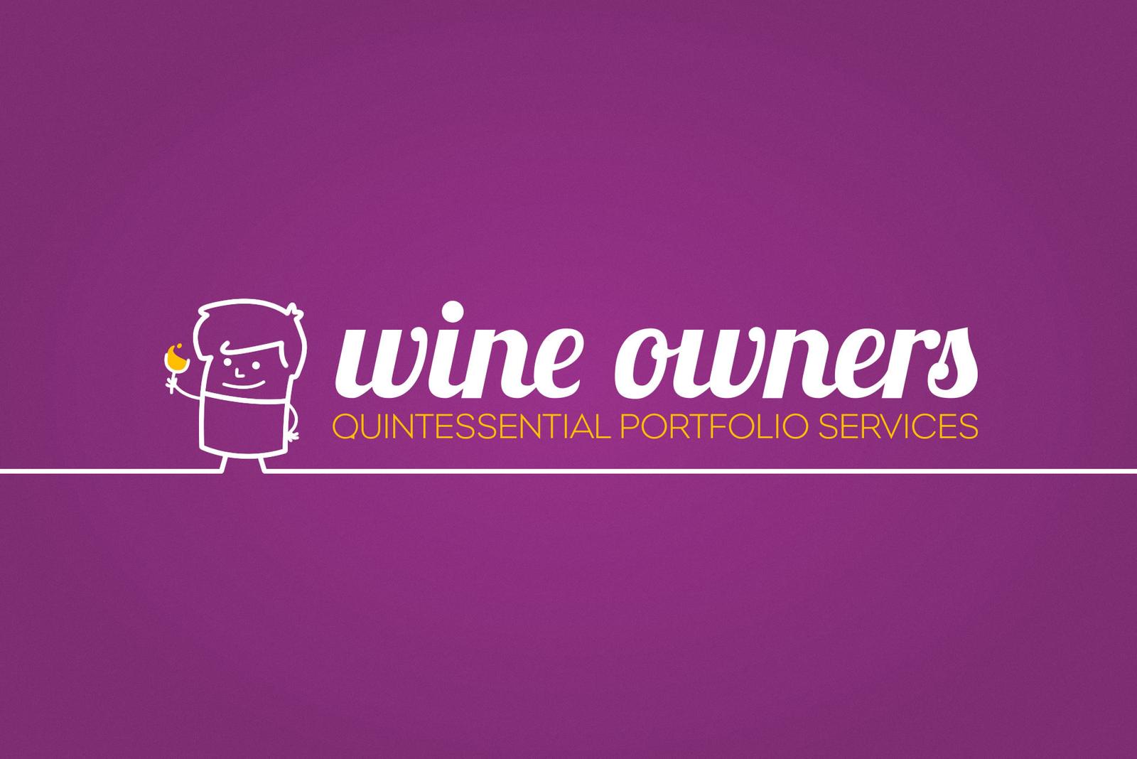 WineOwners.com mascot and logo, a hand-drawn character holding a glass of wine