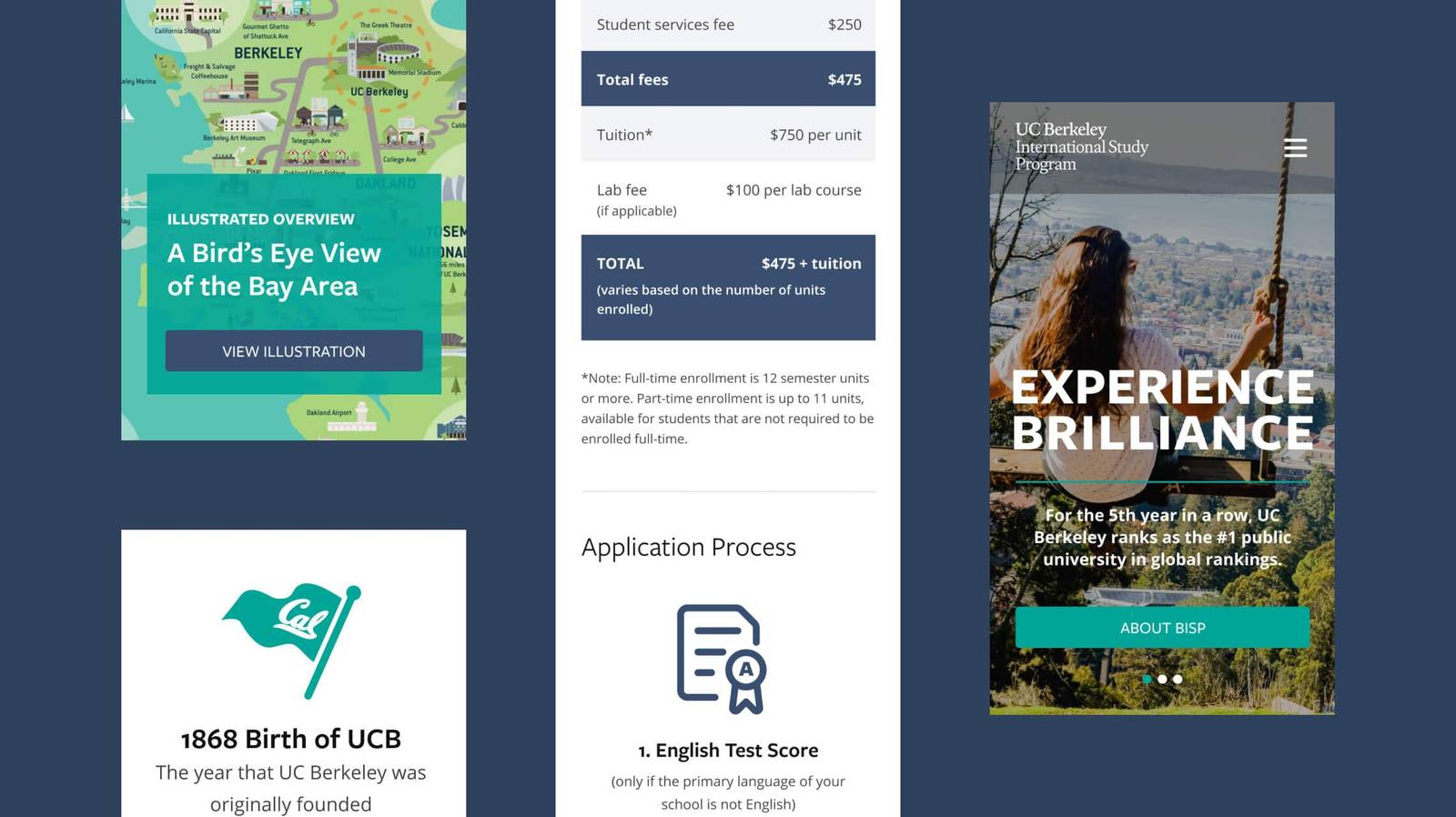 Berkeley International Study Program mobile design