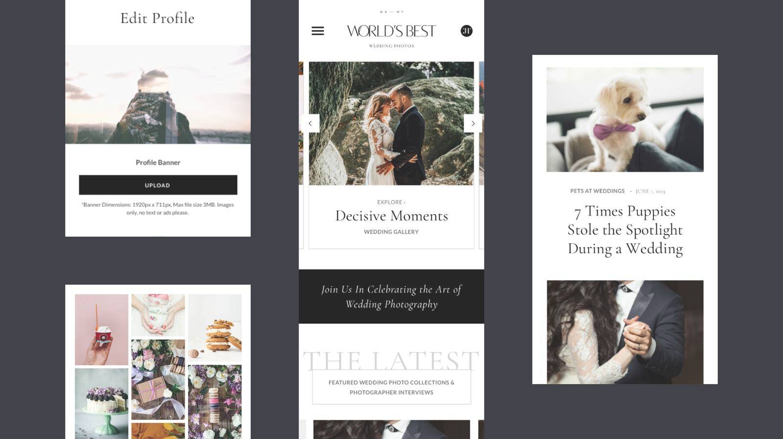 World's Best Wedding Photos photographer profile editing screen